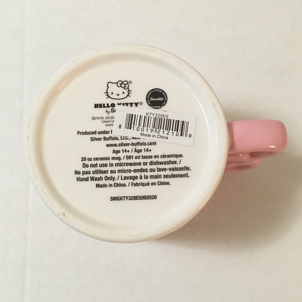 Hello Kitty Bow Handle 20oz Ceramic Coffee Tea Mug - Picture 6 of 6